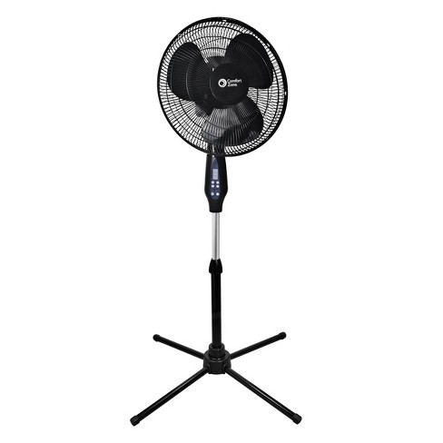 Comfort Zone 16 Oscillating Stand Fan With Remote Black Target