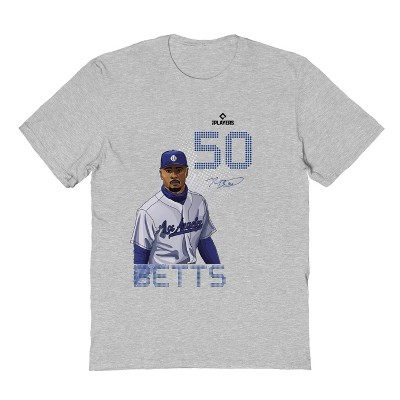 MLBPA Men's Betts Pw Licensed Los Angeles Dodgers  Baseball Mookie Betts Short Sleeve Graphic Cotton T-Shirt - Sport Grey M