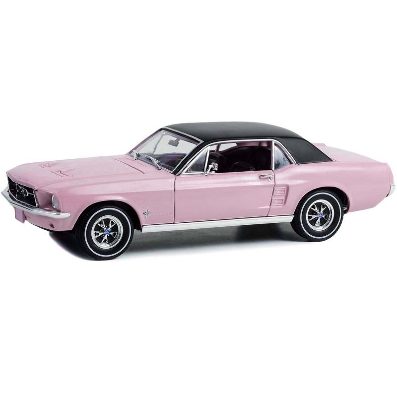 1967 Ford Mustang Coupe Evening Orchid Pink Metallic with Black Top "She Country Special " 1/18 Diecast Model Car by Greenlight, 2 of 4