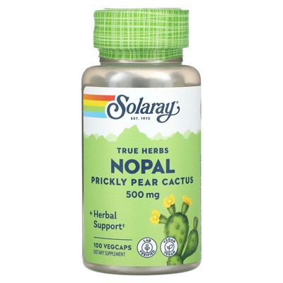 Solaray True Herbs, Nopal, Prickly Pear Cactus, 500 mg, 100 VegCaps