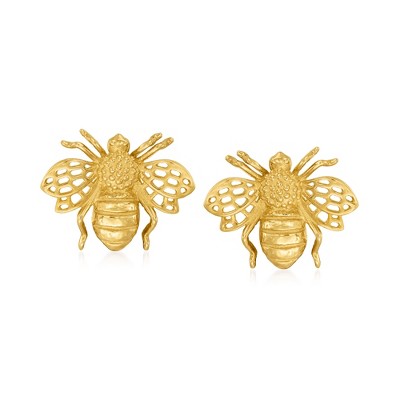Ross-Simons 14kt Yellow Gold Bumblebee Stud Earrings