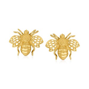 Ross-Simons 14kt Yellow Gold Bumblebee Stud Earrings - 1 of 3