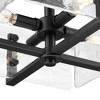 Progress Lighting, Rivera Collection, 4-Light Ceiling Light, Matte Black, Clear Textured Glass - 2 of 3