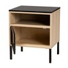 Felton Two Tone Metal and Wood End Table Black/Gold/Light Brown - Baxton Studio: Chic Rectangle Side Table, 30 Day Limited Warranty - 3 of 4
