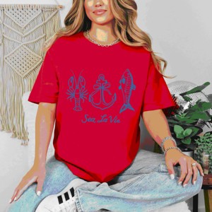 Simply Sage Market Sea La Vie 3 Across Garment Dyed Tee - 1 of 4
