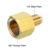 Unique Bargains Fit Air Gas Line Refrigeration Brass SAE 45 Degree Flare Plumbing Connectors - 3 of 4