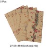 Unique Bargains Gift Wrap Paper Christmas Yellow Kraft 27.56"x19.69" 5Pcs - 3 of 4