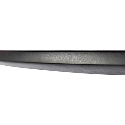 Bristol Black Round Mid-Century Modern Dining Table with Wood Top