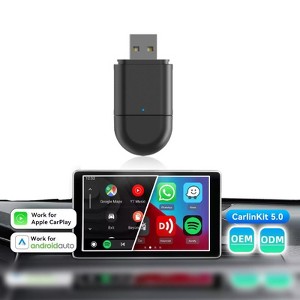 Link 2‑in‑1 Wireless CarPlay & Android Auto Adapter – Plug‑and‑Play Dongle for Wired CarPlay Systems (iOS 10+, Android 11+) - 1 of 4
