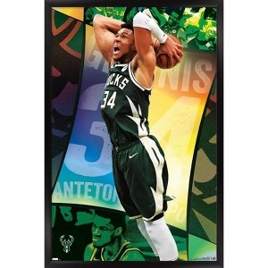 Trends International NBA Milwaukee Bucks - Giannis Antetokounmpo 21 Framed Wall Poster Prints - 1 of 4