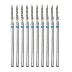 Unique Bargains Emery Nail Drill Bits Set for Acrylic Nails 3/32 Inch Nail Art Tools 44.2mm Length Blue 10Pcs - 1 of 4