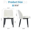 Dining Chairs Set of 2,Upholstered Velvet Dining Room Side Chairs, Chair for Dining Table with Padded Seat and Wood Legs-Modern Dining Chairs - 2 of 4
