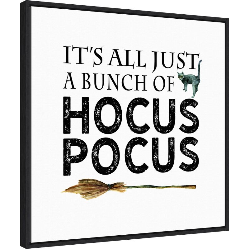 22&#34; x 22&#34; Just a Bunch of Hocus Pocus Broom Portfolio Framed Wall Canvas - Amanti Art: Sylvie Black Frame, Fade-Resistant, Ready to Hang, 3 of 13