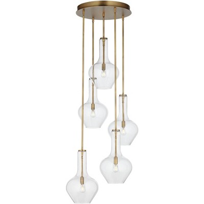 Possini Euro Design Possini Euro Aragon 23" Wide Gold 5-Light Cluster Chandelier