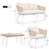 Maggift Patio Seating Sets, Comfortable Seating Set, Designed for Tranquil Backyard Relaxation, Ideal for Entertaining, Beige, 51.2"*27.8"*28" - 4 of 4