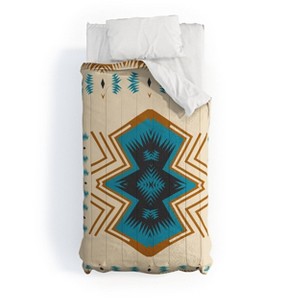 Holli Zollinger Colorado Painted Comforter Set Beige/Blue - Deny Designs - 1 of 4