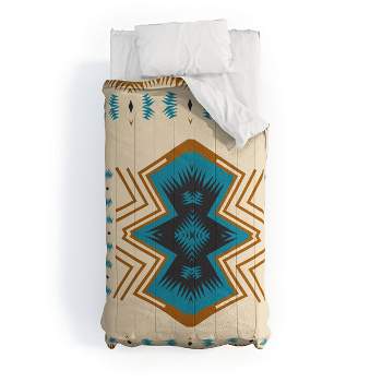 Holli Zollinger Colorado Painted Comforter Set Beige/Blue - Deny Designs