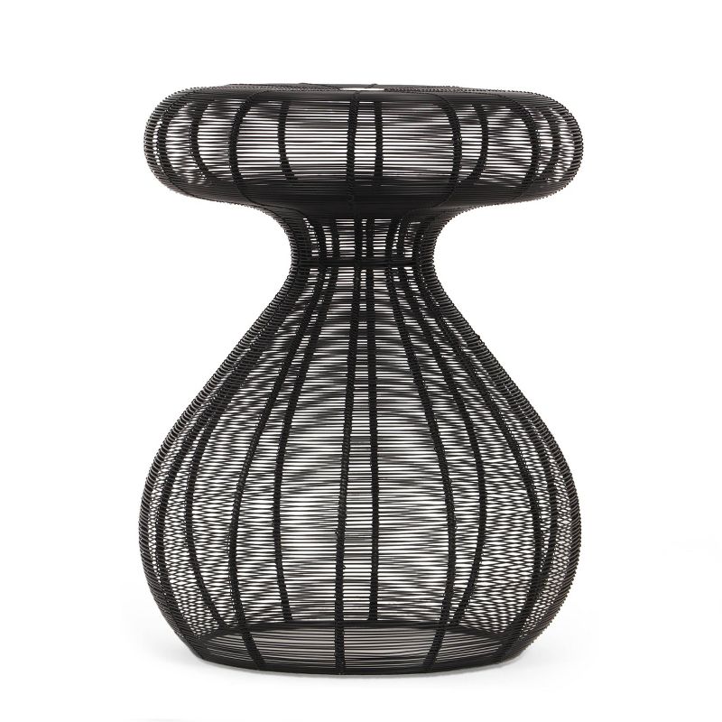 Hixon Handcrafted Modern Mushroom Side Table Black - Christopher Knight Home, 1 of 9