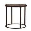 Lymedon Round Reclaimed Wood End Table Natural/Black - Aiden Lane: Industrial Style, Fixed Shelf, Veneer Finish - image 4 of 4