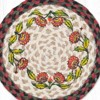 Earth Rugs Holiday Floral Printed Round Jute Trivet – 10" Heat-Resistant Decorative Kitchen Accent with Festive Seasonal Design - 3 of 3