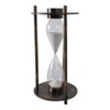 Modern Metal and Glass Hourglass Timer with Aluminum Frame and Built-In Compass - Elegant Decorative Accent Piece - 4 of 4