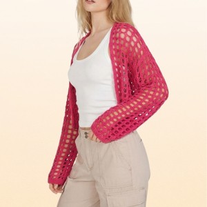 EadianDree Womens Open Front Cardigan Sweater V Neck Long Sleeve