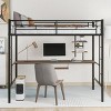 Streamdale Loft Bed with Desk and Shelf, Space Saving Design, Twin - 3 of 4