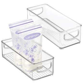 mDesign Plastic Nursery Storage Container Bin with Handles