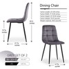 CENGHU Mid-Century Dining Chairs Set of 4, Velvet Accent Chairs for Kitchen, Living Room - 4 of 4