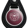 Missouri State University Bears Logo Black Leather Keychain - 3 of 4