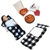 The Queen's Treasures 18" Doll 11 Pc Sleeping Bag Set and American Pizza Party. - 2 of 4