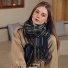 Anna-Kaci Women's Plaid Scarf with Soft Woven Fabric Classic Check Pattern and Cozy Wrap Design - 3 of 3