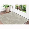 Tan and Ivory Wool Geometric Hand Woven Area Rug - 2 of 4