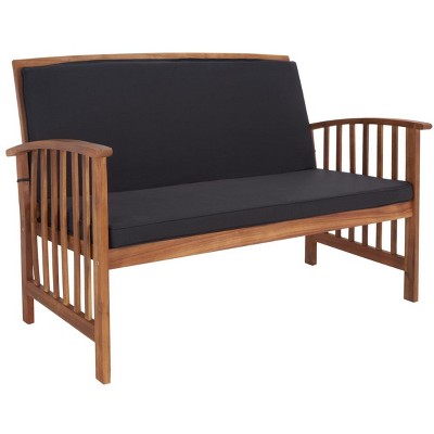 Rocklin 4-Piece Natural & Black Acacia Outdoor Set
