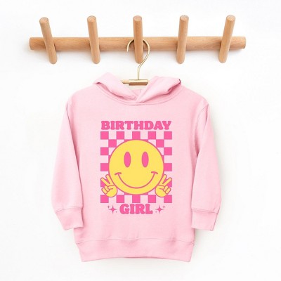 The Juniper Shop Birthday Girl Checkered Toddler Graphic Hoodie