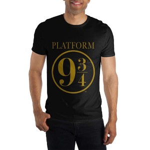 Harry Potter Hogwarts Express Platform Nine and Three-Quarters 9 3/4 Men's Black Tee T-Shirt Shirt - 1 of 1