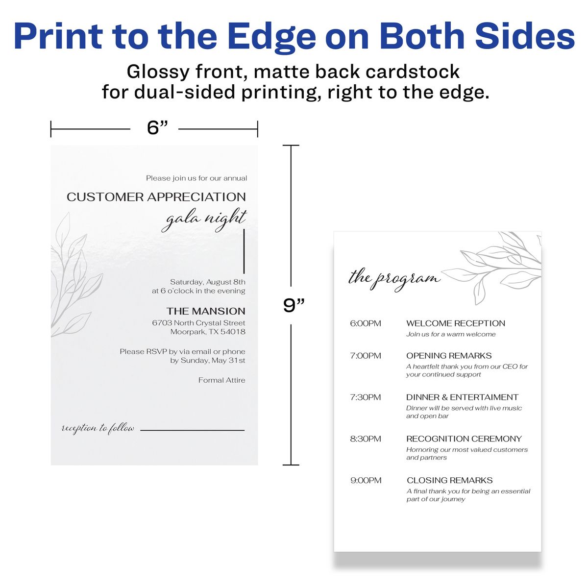 Avery 6" x 9" Rectangle, Glossy White Postcards - thumbnail 6