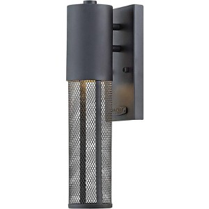Hinkley Aria 14 1/2" High Black Cylindrical LED Outdoor Wall Light - 1 of 1