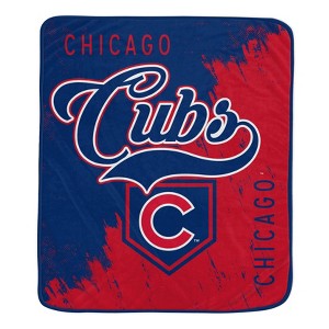 MLB Chicago Cubs Painted Plate Ultra Soft Blanket - 1 of 1