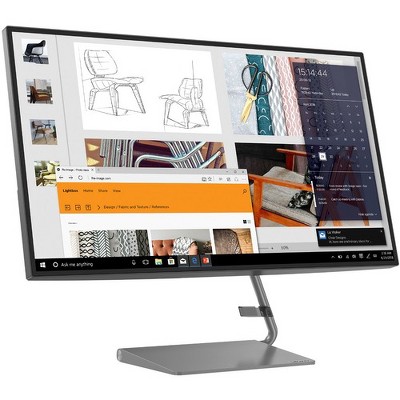 Photo 1 of Lenovo Q27h-10 27" WQHD WLED LCD Monitor - 16:9 - Gray - 27" Class - In-plane Switching (IPS) Technology - 2560 x 1440 - 16.7 Million Colors