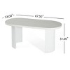 Christopher Knight Home Ronan 3 Piece Modern Outdoor Concrete Terrazzo Dining Set - 4 of 4
