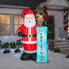 Gemmy Christmas Inflatable Santa with Sign, 7 ft Tall, Multi - 2 of 4