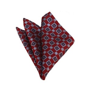 TheDapperTie - Men's Geometric Woven 10 Inch x 10 Inch Pocket Squares Handkerchief - 1 of 3