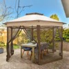 EAGLE PEAK13x13 6-Sided Outdoor Camping Pop Up Gazebo w/Screen Netting, Beige - 2 of 4