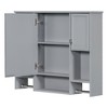 PAGED 35" Wall Mounted Bathroom Storage Cabinet Modern Medicine Cabinet with Mirror and Shelves, Over Toilet Storage Unit for Room - 3 of 4