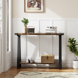Console Table for Entryway, 2-Tier Entry Table with Storage, 43.3" Narrow Console Tables for Living Room, Small Hallway Table, Side Accent Table - 1 of 4