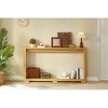 LIVAREEmlen 70.1"Corrugated Texture Storage Table for Entranceways,Narrow Wooden Console Sofa Table,Can Be Placed Behind The Sofa,Natura - 4 of 4