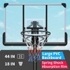 Use for Outdoor Height Adjustable 7.5 to 10ft Basketball Hoop 44 Inch Backboard Portable Basketball Goal System with Stable Base and Wheels - 3 of 4