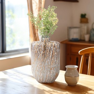Elegant Glass Vase with Accents - Handcrafted Modern Decor for Home, Office, Bedroom, or Living Room - Durable Statement Piece - 1 of 4