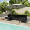 vidaXL Garden Furniture Set Black - 2 of 4